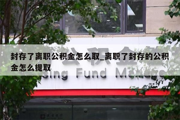 封存了离职公积金怎么取_离职了封存的公积金怎么提取